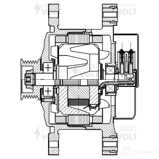 Генератор STARTVOLT L 38F9V 1438155567 LG 0911