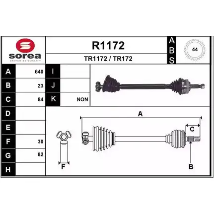 Приводной вал SNRA TR172 TR1 172 1194333336 R1172