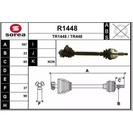 Приводной вал SNRA TR448 R1448 1194333776 TR144 8