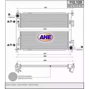 Радиатор охлаждения двигателя AHE 6FRES 11 2.125 112.125 1194339081 изображение 0