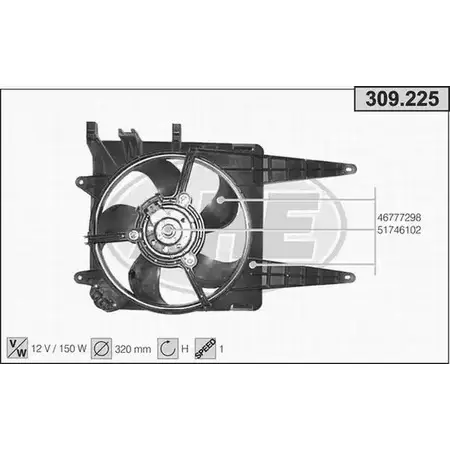 Вентилятор радиатора двигателя AHE 1194340123 309.2 25 309.225 IIJIY изображение 0