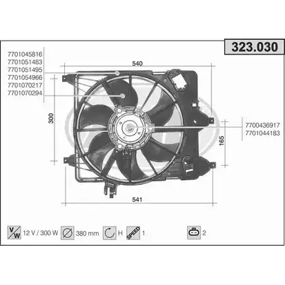 Вентилятор радиатора двигателя AHE 32 3.030 323.030 E885YM 1194340340 изображение 0