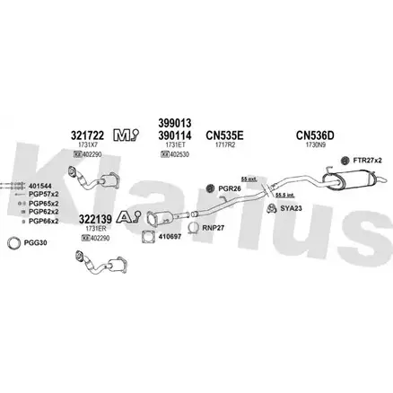 Система выпуска ОГ KLARIUS 180649U 18069 8U 1194366237 NFK4JWR
