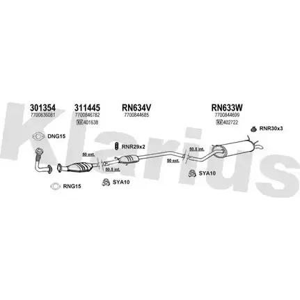 Система выпуска ОГ KLARIUS 7 20844U 1194368034 PZ0HYCP 720810U