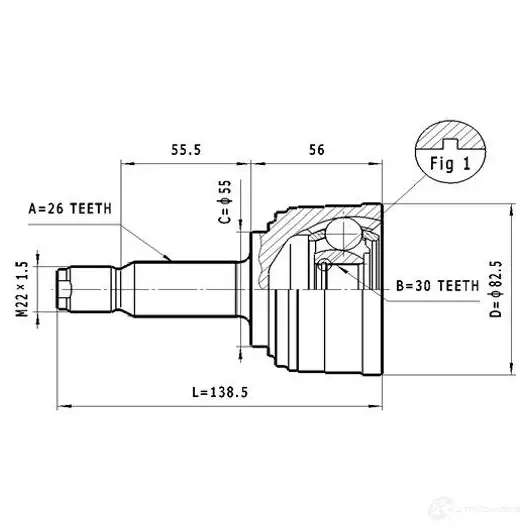 Шрус приводного вала, комплект STATIM 1229368514 7A BTB7A c420 изображение 0