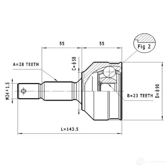 Шрус приводного вала, комплект STATIM c111 W2JG W 1229367406