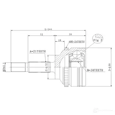 Шрус приводного вала, комплект STATIM c360 A5S B67 1229368324 изображение 0