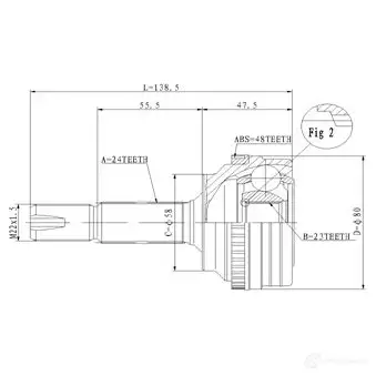 Шрус приводного вала, комплект STATIM 27K LP c585 1229369370