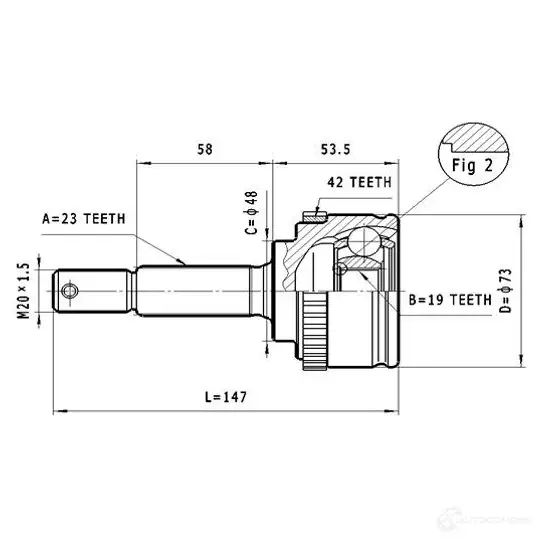 Шрус приводного вала, комплект STATIM 1229369090 VQ XBS c516
