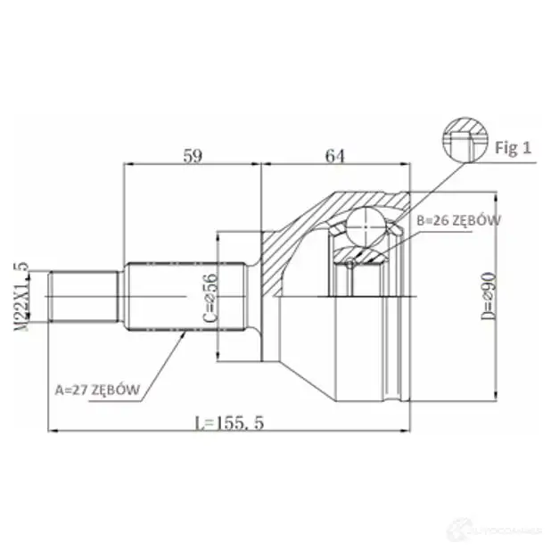 Шрус приводного вала, комплект STATIM 1229367726 c193 R 0SEZ изображение 0