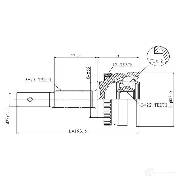 Шрус приводного вала, комплект STATIM PH EKG9 1229369122 c525 изображение 0