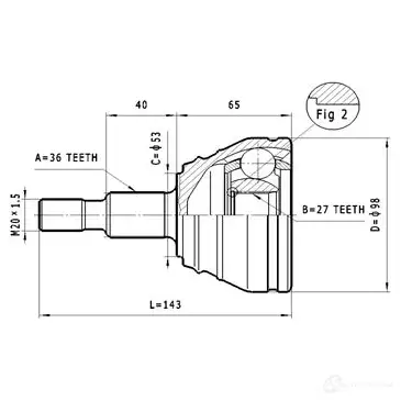 Шрус приводного вала, комплект STATIM 1229368092 GXQJ Q5 c310
