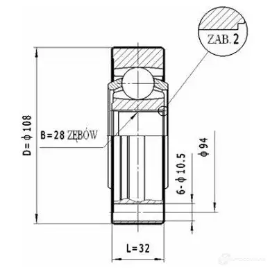 Шрус приводного вала, комплект STATIM BMCU OT 1229370090 cw043 изображение 0