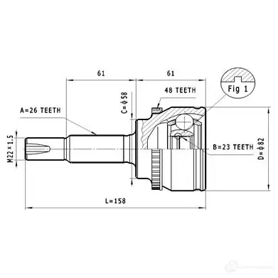 Шрус приводного вала, комплект STATIM WX 6LMW1 c595 1229369416 изображение 0