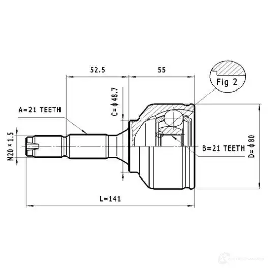 Шрус приводного вала, комплект STATIM 1229367454 Q WC3OMX c118 изображение 0