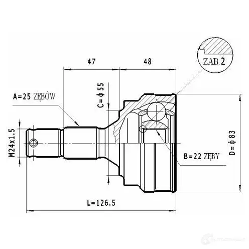 Шрус приводного вала, комплект STATIM 1229367932 c263 32 S1JGF