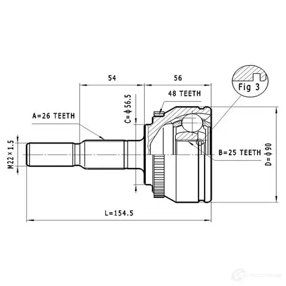 Шрус приводного вала, комплект STATIM 1229368402 8SJ SJT c380