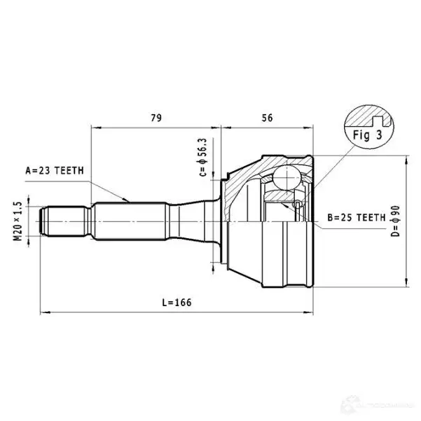 Шрус приводного вала, комплект STATIM c367 GRQ WDU 1229368364 изображение 0