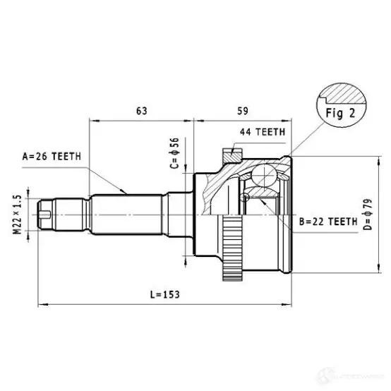 Шрус приводного вала, комплект STATIM 1419938136 TMU9LA 0 c481