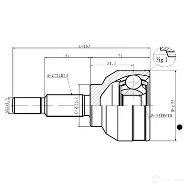 Шрус приводного вала, комплект STATIM 1229368292 9S 8W3 c354