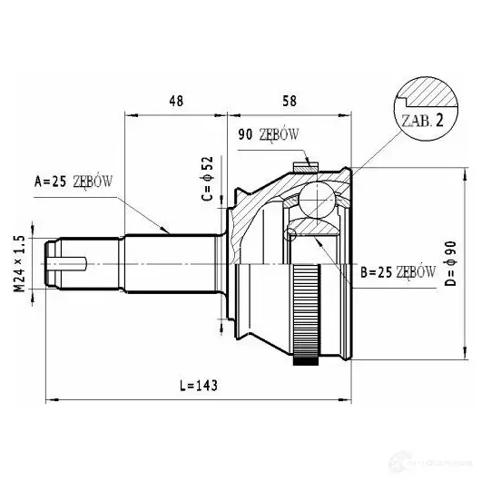 Шрус приводного вала, комплект STATIM 4LW VLL 1229367530 c135