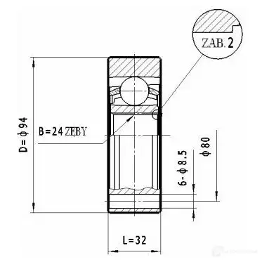 Шрус приводного вала, комплект STATIM L0W X0 cw037 1229370066