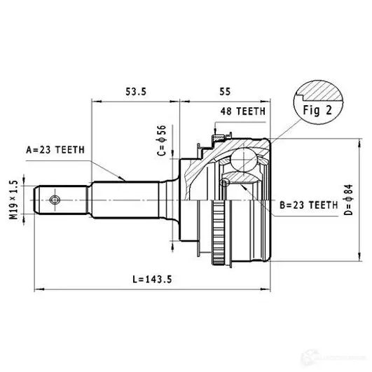 Шрус приводного вала, комплект STATIM 1229369272 c568 YQ3CK6 7