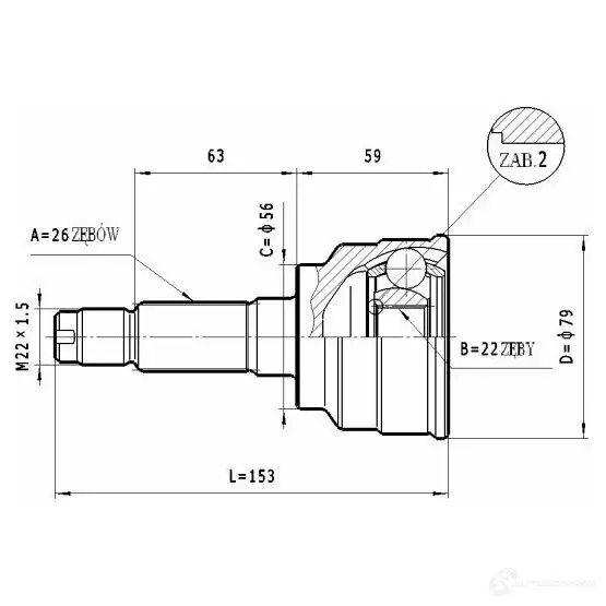 Шрус приводного вала, комплект STATIM 9QDO X c478 1229368968 изображение 0