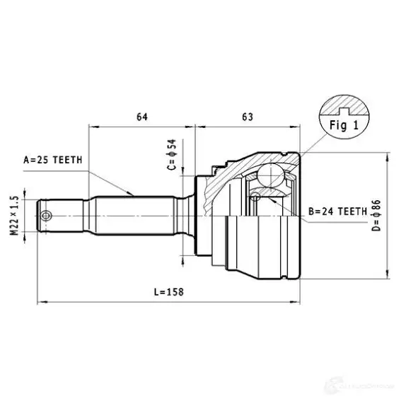 Шрус приводного вала, комплект STATIM BV LVK4B c623 1229369578 изображение 0