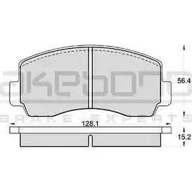 Тормозные колодки, дисковые, комплект AKEBONO 1194440195 20699 AN-042KE 2 0476