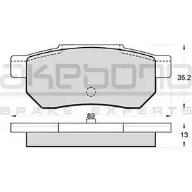 Тормозные колодки, дисковые, комплект AKEBONO 1194440494 AN-207K 21 312 FXBETK3 изображение 0