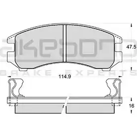 Тормозные колодки, дисковые, комплект AKEBONO 21345 AN-272WK 21 344 1194440708 изображение 0