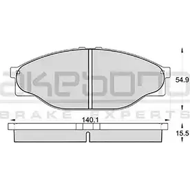 Тормозные колодки, дисковые, комплект AKEBONO AN-333K 216 89 1194440922 Q1NQP