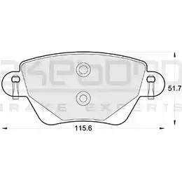 Тормозные колодки, дисковые, комплект AKEBONO CEGIM 235 57 1194441203 AN-4010WKE изображение 0