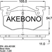 Тормозные колодки, дисковые, комплект AKEBONO 20315 20973 AN-4018K 1194441254 изображение 0