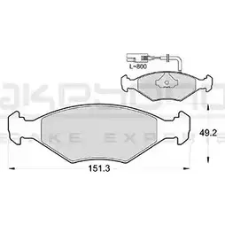 Тормозные колодки, дисковые, комплект AKEBONO AN-4022WK 2 1195 1194441278 TNFJSE