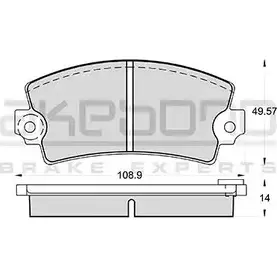 Тормозные колодки, дисковые, комплект AKEBONO 20141 1194441838 AN-4146WK 2 0140 изображение 0