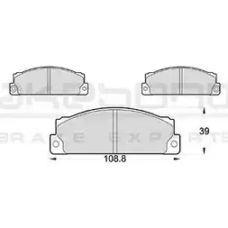 Тормозные колодки, дисковые, комплект AKEBONO AN-4164WK 1194441916 206 46 20647 изображение 0