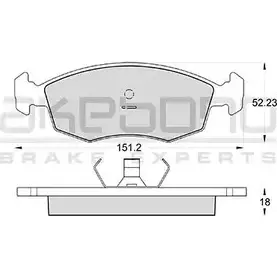 Тормозные колодки, дисковые, комплект AKEBONO 1194441968 AN-4178WK 20909 20 907 изображение 0