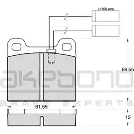 Тормозные колодки, дисковые, комплект AKEBONO AN-4182WK 2 0107 1194441980 20911 изображение 0