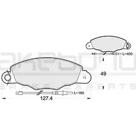 Тормозные колодки, дисковые, комплект AKEBONO AN-4263WK 21989 2198 8 1194442330 изображение 0