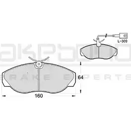 Тормозные колодки, дисковые, комплект AKEBONO 1194442496 AN-4293WK 2179 9 23603 изображение 0