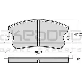 Тормозные колодки, дисковые, комплект AKEBONO 2 1107 1194442840 AN-4353K Z4R0DR изображение 0