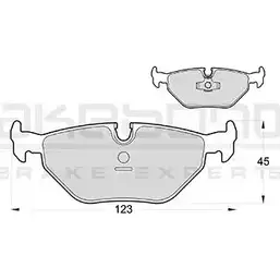 Тормозные колодки, дисковые, комплект AKEBONO 20996 20 995 1194443112 AN-4416K изображение 0