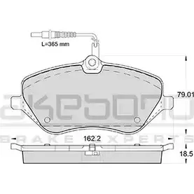 Тормозные колодки, дисковые, комплект AKEBONO AN-4448WK 1194443244 2 4133 24174