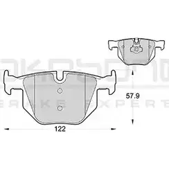 Тормозные колодки, дисковые, комплект AKEBONO AN-4534K 234 47 1194443524 23732 изображение 0