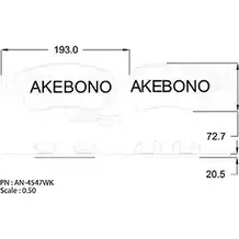 Тормозные колодки, дисковые, комплект AKEBONO 23896 23897 AN-4547WKE 1194443559 изображение 0