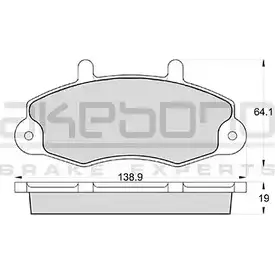 Тормозные колодки, дисковые, комплект AKEBONO 1194443688 21 470 VE6FZ2W AN-4577WK