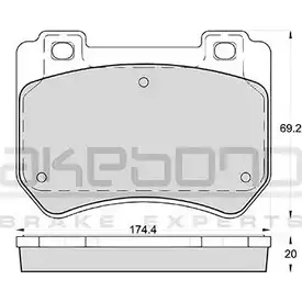 Тормозные колодки, дисковые, комплект AKEBONO AN-4585WK 29107 1194443708 2900 1 изображение 0