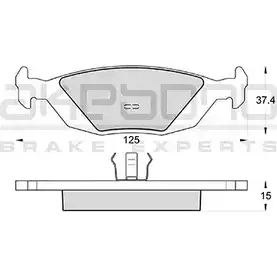 Тормозные колодки, дисковые, комплект AKEBONO 2 1089 LL2ZH 1194443745 AN-4594KE изображение 0